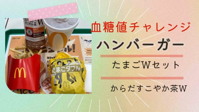 からだすこやか茶Wを飲んでハンバーガーを食べた時の血糖値の記録